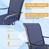 Outdoor Swivel Bar Stools, Patio Swivel Bar Stools Chair, All Weather High Back and Armrest Patio Chairs for Deck Lawn Garden Backyard - 4 of 4