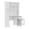Kumasinova 43" Computer Desk with Drawers&Cabinets,Office Desk with 90° Swivel Top,Standing Desk with Shelves,Gaming Desk for Living/Bed Room - 2 of 4