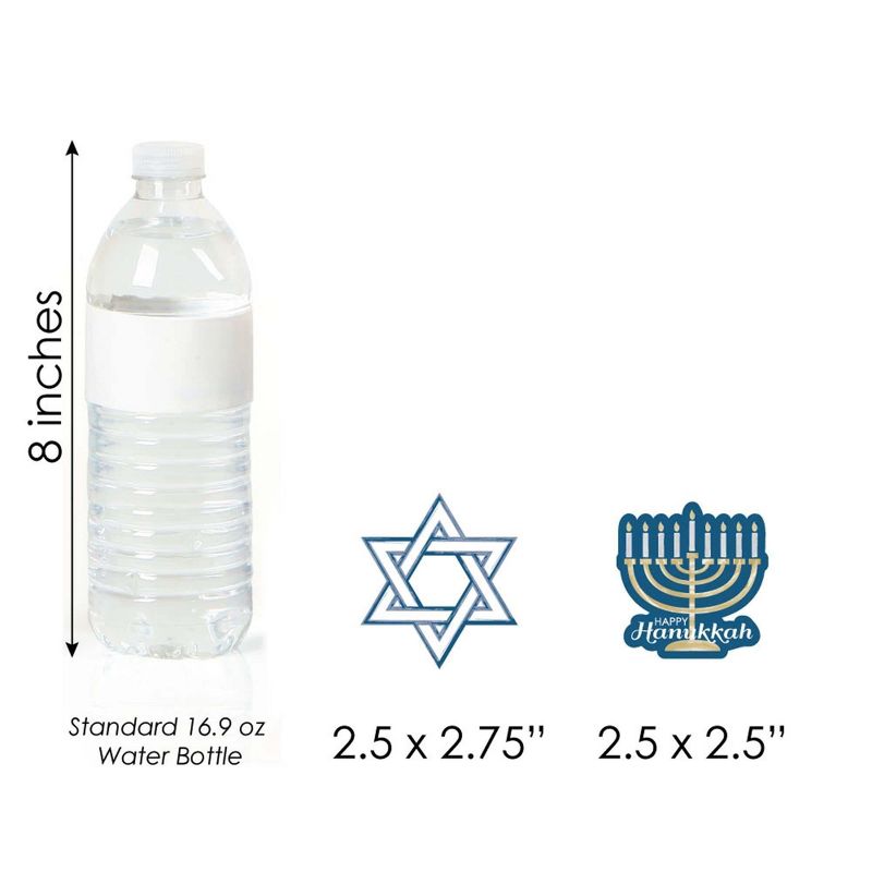 Big Dot of Happiness Happy Hanukkah - Dessert Cupcake Toppers - Chanukah Clear Treat Picks - Set of 24, 5 of 8
