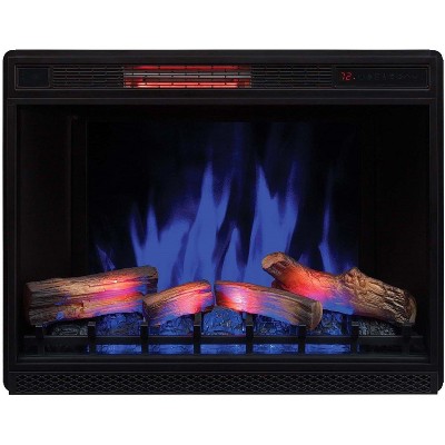 ClassicFlame 33-Inch Black 3D Infrared Electric Fireplace Insert