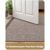 Ultra Indoor Door Rolled No Creases 24x36 Inch Non Slip Rubber Backed Dirt Trapper Brown Linen Easy Clean Low Profile Entryway - 3 of 4