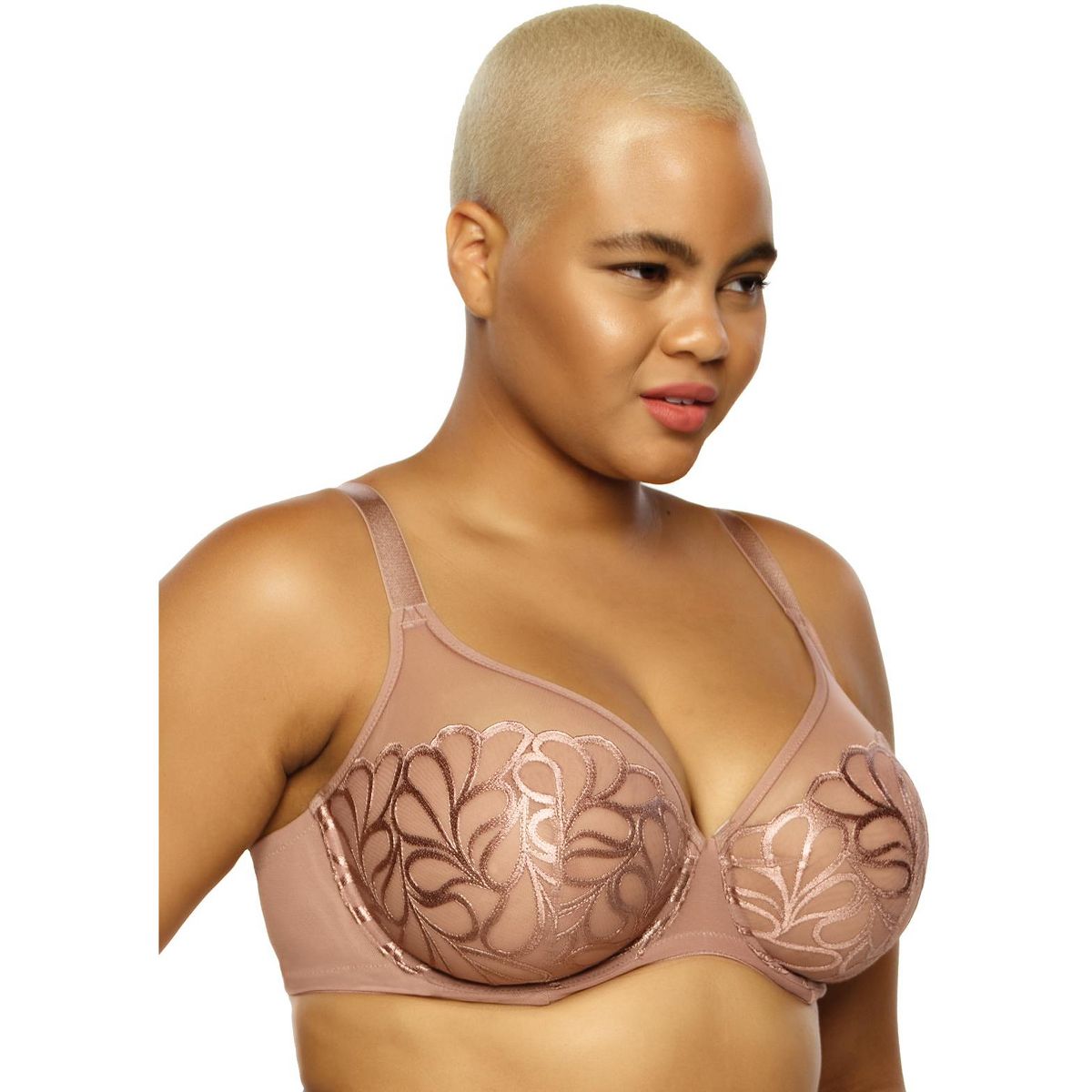 Women's Lotus Embroidered Unlined Bra - Feminine, Natural Lift Underwire, Sizes 32C-44H - Felina - thumbnail 8