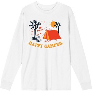 Adventure Society Happy Camper Adult Crew Neck Long Sleeve Tee - 1 of 2