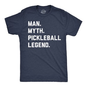 Mens Man Myth Pickleball Legend T Shirt Funny Legendary Pickle Ball Player Tee For Guys - Crazy Dog Men's T Shirt - 1 of 4