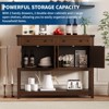 47.2" Modern Buffet Farmhouse Coffee Bar Sideboard Cabinet with 2 Drawers and 2 Cabinets, Console Table with Barn Doors and Shelf - 4 of 4
