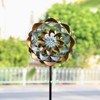 Cyan Oasis 73.5-Inch Retro Zinnia Solar Wind Spinner - 4 of 4