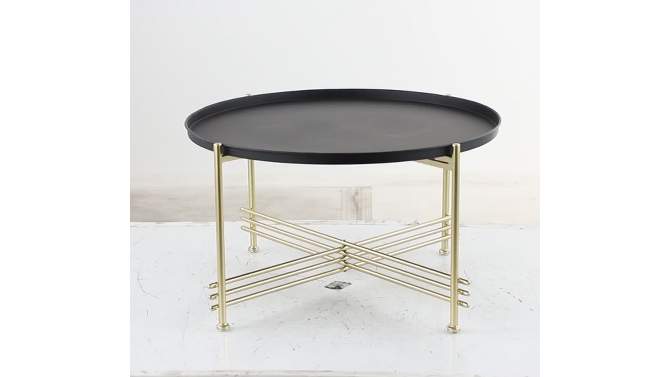 Modern Metal Coffee Table Gold - Olivia &#38; May, 2 of 7, play video