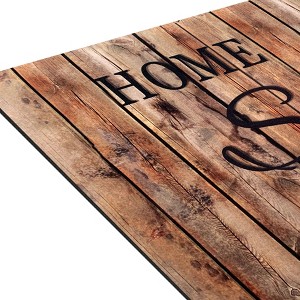GoodGram Montauk Accents Home Sweet Home Welcome Outdoor Rubber Entrance Mat 18x30 - Farmhouse Plank - 1 of 4