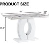 Modern Simple Glossy Dining Tables Rectangular, 47 Inch Long Dining Tables Modern,  Elegant Design Dining Tables Long-Cuddlewood - 4 of 4