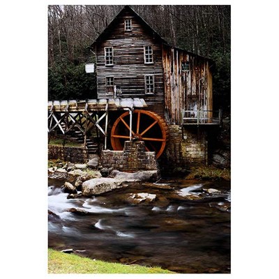 Yosemtie Home Décor Yosemite Home Decor River Mill Tempered Glass Art - Multi-Color