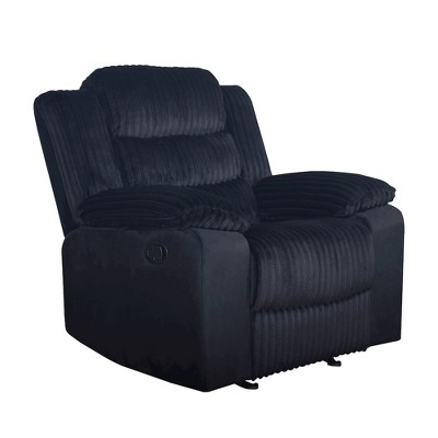 New Classic Furniture,Willow Wood & Fabric Glider Recliner in Black