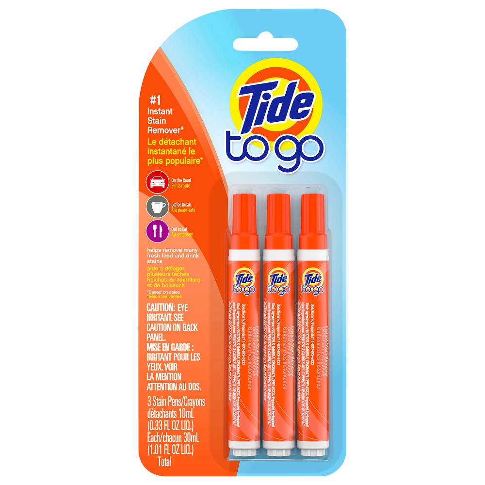 Tide To Go Stain Remover Pen - 3ct/1.01 fl oz