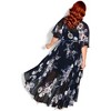 Women's Plus Size Sylvie Maxi Dress - navy | CITY CHIC - 3 of 4