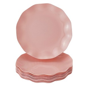 Silver Spoons Elegant Disposable Plastic Plates for Party, Heavy Duty Blush Dessert Plates - 6", (20 PC) - Veil - 1 of 1