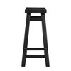 Boraam Sonoma Backless Saddle Counter Height Barstool Black Charcoal Finish - 4 of 4