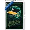 Trends International MLB Oakland Athletics - Neon Helmet 23 Framed Wall Poster Prints - 3 of 4