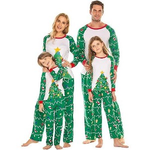 Ekouaer Christmas Pajamas for Family Matching Sets Long Sleeve Xmas Pj Set Soft Holiday Sleepwear - 1 of 4