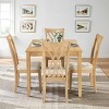 5 PCS Modern Style Dining Set for Dining Room, MDF Tabletop Dining Table, 4 Brown Wood Frame Dining Chairs with Anti-Slip Polyester Cushion-Baofuwish - 3 of 4