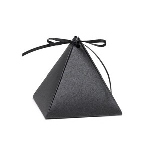 Hortense B. Hewitt Pyramid Favor Box Black Shimmer 25 Pack (54882ST) - 1 of 1