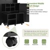 4-in-1 Hall Tree with Barn Doors, Movable Bench with 7 Hooks, 9"H Entryway Coat Rack, Blyway Coat Rack - 3 of 3