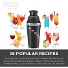 OGGI Dial A Drink Cocktail Shaker - Black, 15 Recipes, Built-in Strainer, 34 oz - 2 of 4