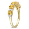 EVERLY JEWELRY |Yellow Plated Sterling Silver 1 3/5 CT TGW Citrine White Topaz Fashion Ring - 2 of 4