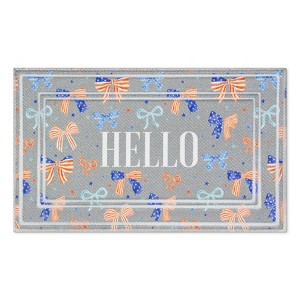 Apache Mills Hello Americana Stars and Bows Door Mat - 1 of 4