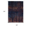 Blue and Brown Abstract Non Skid Area Rug - 3 of 4