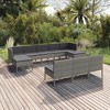 vidaXL Patio Lounge Set Outdoor Sectional Sofa Set Table Poly Rattan Gray - 2 of 4