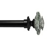 Linen Avenue Metal Square Single and Double Window Curtain Rod Set - 2 of 4