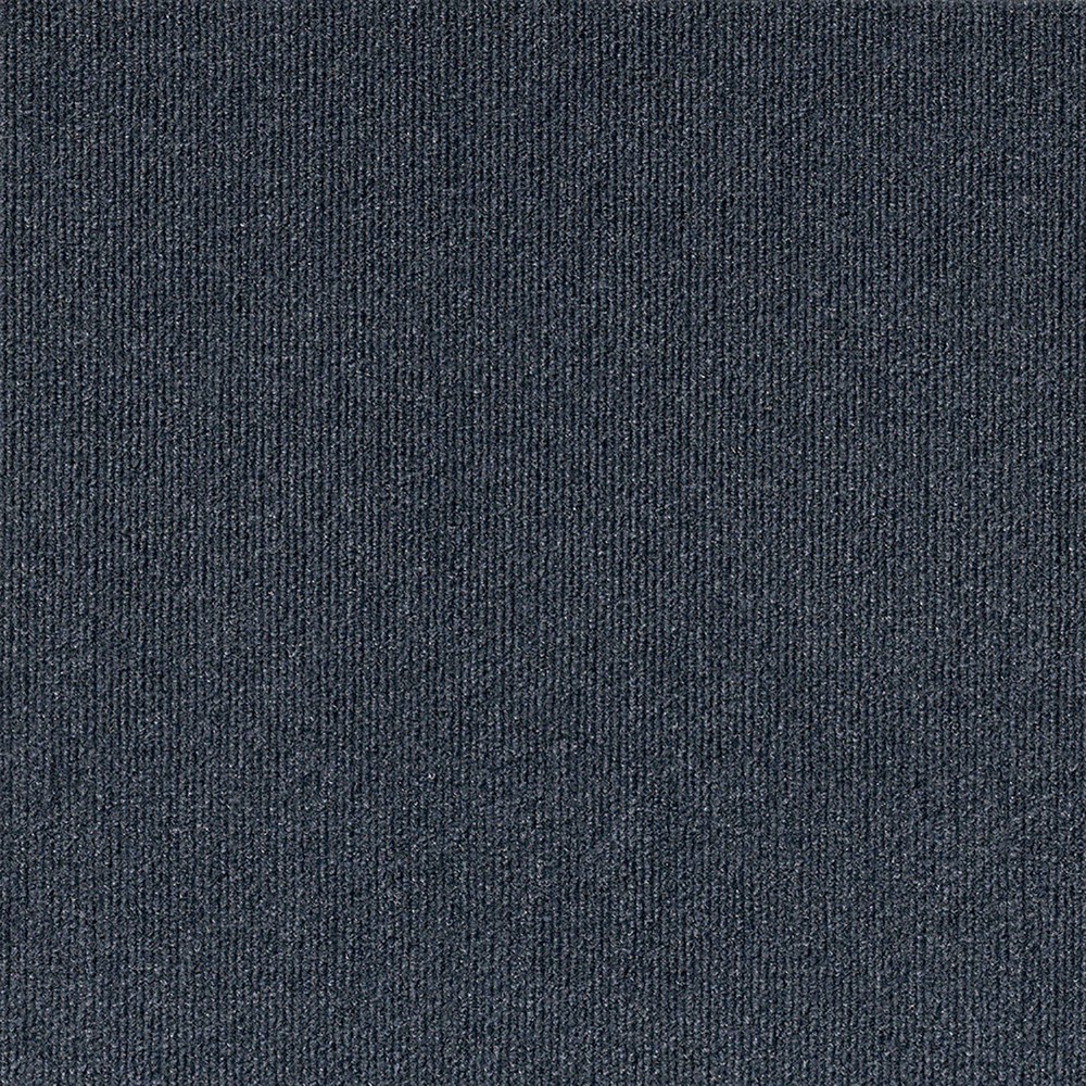 Photos - Area Rug 18" 16pk Rib Carpet Tiles Ocean Blue - Foss Floors: Self-Stick, Indoor/Out