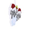 Polarx 3.25 In Mr & Mrs W/Santa Caps Christmas Tree Ornament , Christmas Decor Wedding Marriage (1PC) - 4 of 4