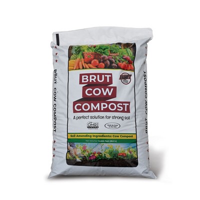 Brut Organic Pure Effective Nutrient Rich Garden Enhancer Cow Compost 