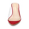 Allegra K Women's Clear Chunky Heel Slides Sandals Mules - 3 of 4