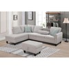 Racxily L Shaped Modular Sectional Sofa Linen Couch - 2 of 4