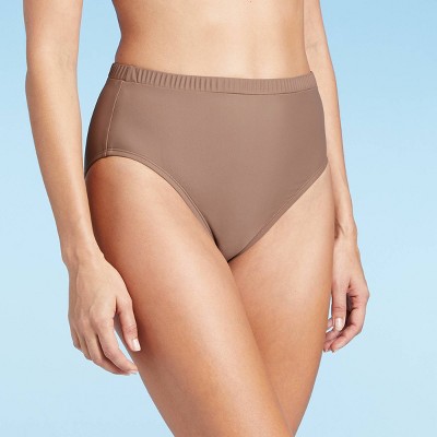 Women's Scrunchie Medium Coverage High Waist Bikini Bottom - Kona Sol™