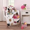 NoJo Disney Princesses Courage and Kindness Pink, Blue and White Ariel, Rapunzel, Tiana, Cinderella, Mulan, and Belle Super Soft Toddler Blanket - 3 of 4