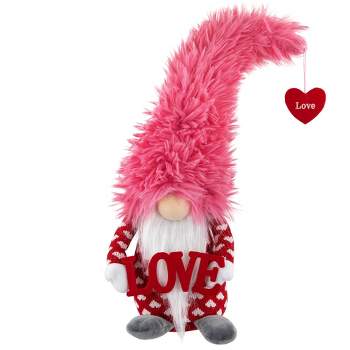 Northlight Fuzzy Love Valentine's Day Gnome - 18"