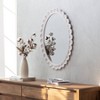 Brewster 30' Carai White Mirror: Oval, Farmhouse Style, No Assembly, MDF Frame, Wall Mount - 2 of 4