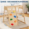8-in-1 Playground Jungle Gym Kids Climbing Toys, Wooden Climber Playset with Slide for Kids Ages 1-8, Swing, Monkey Bars, Upright, Rope Ladder - 2 of 4