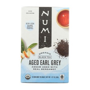 Numi Aged Earl Grey Bergamot Black Tea - Case of 6/18 Bags - 1 of 2