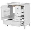 Akoasm 30 in. W Sink Bathroom Vanity Cabinet with One Door and Three Drawers-White - 3 of 4