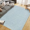 Area Rug - Modern Stripe Style Ultra-Thin Low Pile Carpet for Living Room, Bedroom, Office, Non Slip Washable - 3 of 4