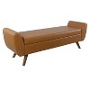 HomePop Modern Boucle Storage Bench with Wood Legs - 4 of 4