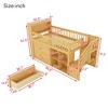 Sapphtopaz Twin Size Loft Bed with Multifunctional Storage & LED,Space-Saving Bed with Stairs & Guardrail, Wood Kid Bed Frame for Boys & Girls - 2 of 4