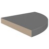 vidaXL Floating Corner Shelf High Gloss Gray 13.8"x13.8"x1.5" MDF - 3 of 4