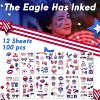 4E's Novelty Patriotic Temporary Tattoos 100 Pcs, 4th of July Tattoos, Fake Tattoos for Independence Day Party Supplies - 4 of 4
