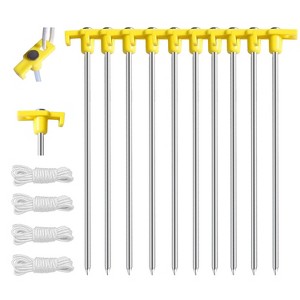 Ainfox grounding Stake Outdoor Camping Solid Ground Nail Canopy Camping Steel Tent Ground Nail Beach Camping Nail - 1 of 4