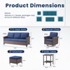 Buenhomino 5-Piece Outdoor Lounge Set with Sofa, Swivel Chairs, Ottomans & Coffee Table, All-Weather Wicker & Olefin Cushions - 3 of 4