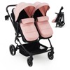 Lightweight Side-by-Side Double Stroller for Twins with Compact Fold, High Landscape Seats, Adjustable Reclining Canopies, for Babies Toddlers - 2 of 4